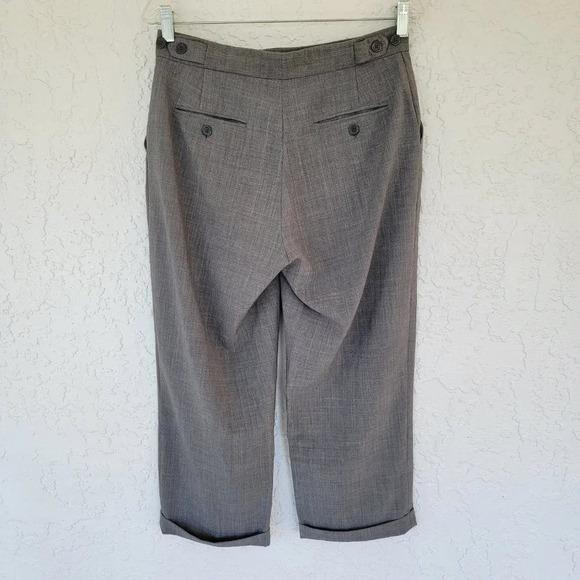 GAP Capri Dress Pants Wool Blend Charcoal Gray Woman 8 - Picture 5 of 10
